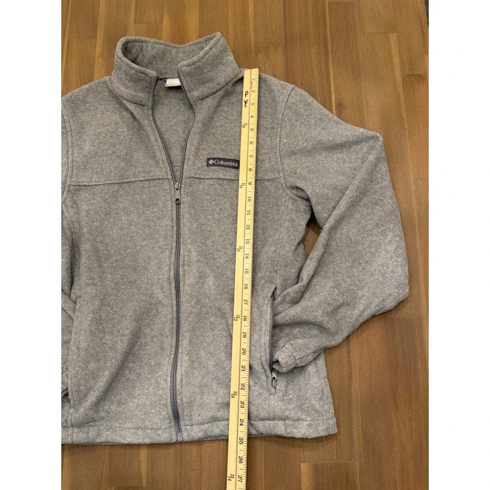 Columbia Women Fleece Full‎ Zip Jacket Light Gray Size M - Picture 3 of 6